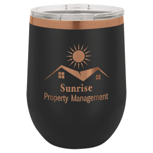 import placeholder for polar camel 12 oz rose gold stemless wine tumbler