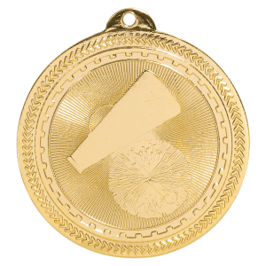 import placeholder for 2 bright gold cheer laserable britelazer medal