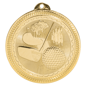 import placeholder for 2 bright gold golf laserable britelazer medal
