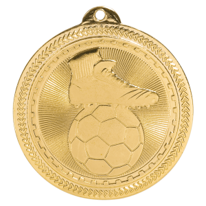 import placeholder for 2 bright gold soccer laserable britelazer medal