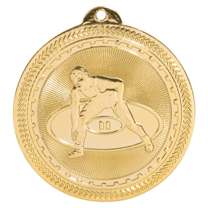 import placeholder for 2 bright gold wrestling laserable britelazer medal