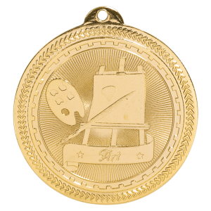 import placeholder for 2 bright gold art laserable britelazer medal