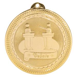 import placeholder for 2 bright gold debate laserable britelazer medal