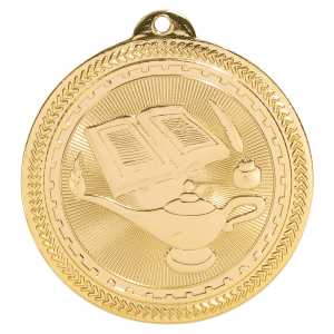 import placeholder for 2 bright gold lamp of knowledge laserable britelazer medal