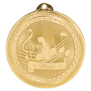import placeholder for 2 bright gold music laserable britelazer medal