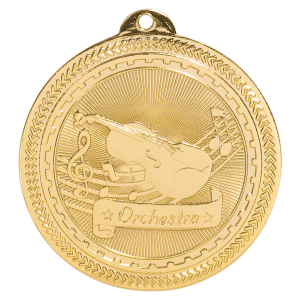 import placeholder for 2 bright gold orchestra laserable britelazer medal