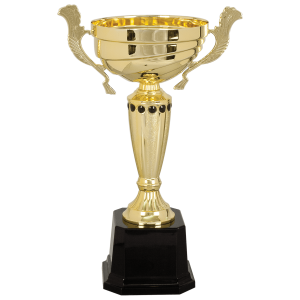 import placeholder for 13 gold completed metal cup trophy on plastic base cmc283