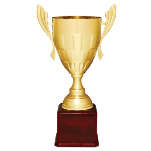 import placeholder for 22 gold completed metal cup trophy on rosewood royal piano finish base cmc934