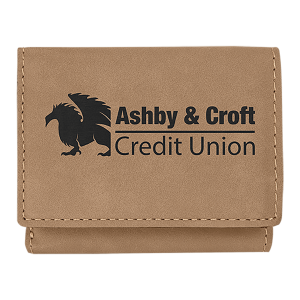 import placeholder for 3 x 4 light brown laserable leatherette trifold wallet