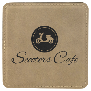 import placeholder for 4 x 4 square light brown laserable leatherette coaster