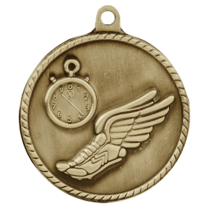 import placeholder for 2 antique gold track high relief medal
