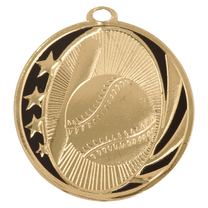 import placeholder for 2 bright gold baseball softball laserable midnite star medal