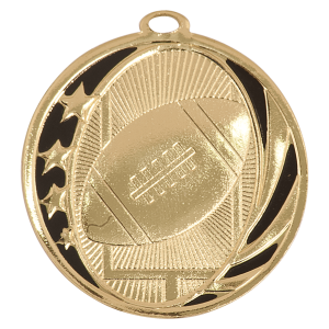 import placeholder for 2 bright gold football laserable midnite star medal