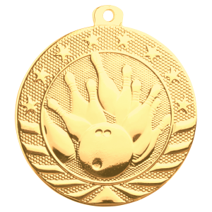 import placeholder for 2 bright gold bowling starbrite medal