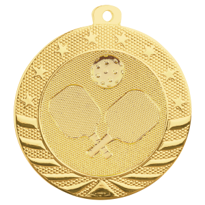 import placeholder for 2 bright gold pickleball starbrite medal