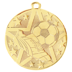 import placeholder for 2 gold superstar soccer medal