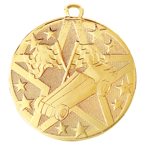 import placeholder for 2 gold superstar pinewood derby medal
