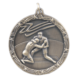 import placeholder for 1 3 4 antique gold wrestling shooting star medal