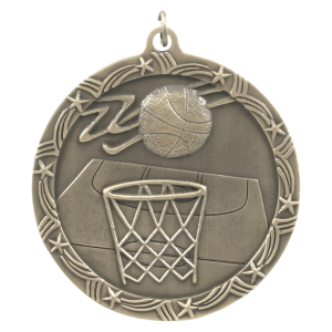 import placeholder for 2 1 2 antique gold basketball shooting star medal