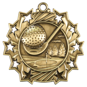 import placeholder for 2 1 4 antique gold golf ten star medal