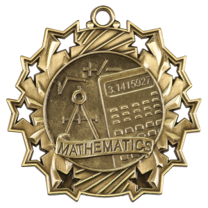 import placeholder for 2 1 4 antique gold math ten star medal