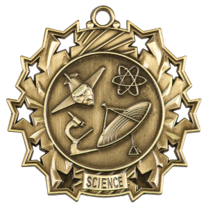 import placeholder for 2 1 4 antique gold science ten star medal
